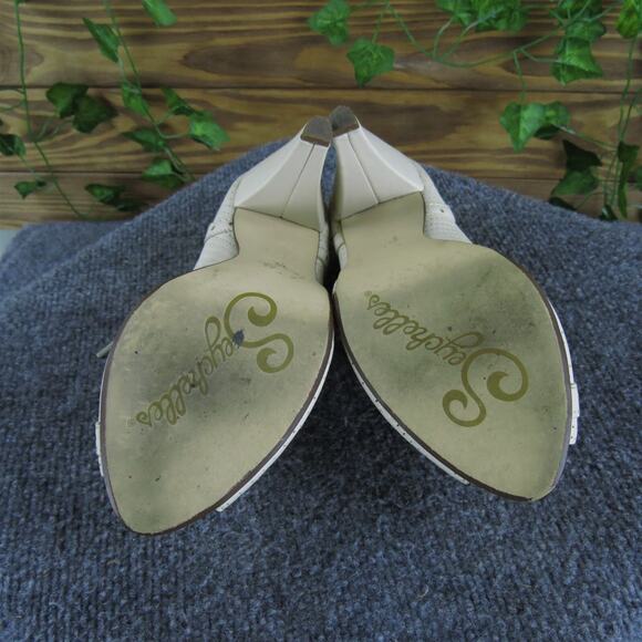 Seychelles Women Peep Toe Peep‎ Toe Beige Leather Pump 7 Medium Gently Used 2025 - Picture 7 of 7